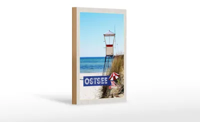 Produktbild von Holzschild Reise 12x18 cm Ostsee Strand Deutschland Meer Urlaub