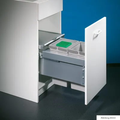 Produktbild von NABER 8013300 Abfallsammler 20 (2x10) Liter Cox® Base 360 S/400-2 anthrazit ohne Biodeckel, H 360 mm