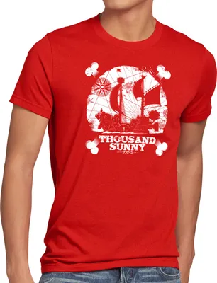 Produktbild von style3 Thousand Sunny Emblem Herren T-Shirt Strohhut Pirat