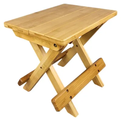 Produktbild von Klapphocker Hocker Sitzhocker - 23 x 30 x 28 cm - Holz - Braun - Platzsparend zusammenklappbar