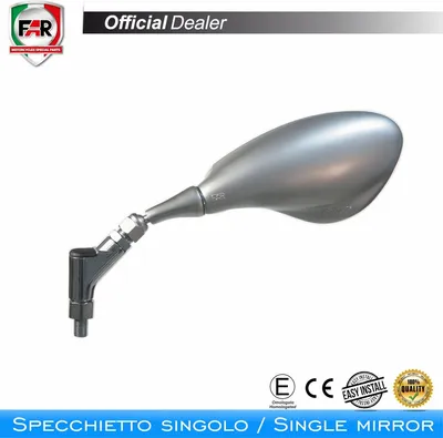 Imagen del producto de Espejo retrovisor universal para manillar, diseño de fibra de carbono, homologado (FAR 5574)