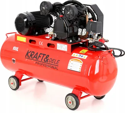 Zdjęcie produktu dla Kompresor olejowy Kraft&Dele dwutłokowy 100l 400V KD404