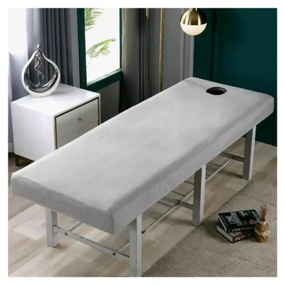 Produktbild von Bezug für Massageliege mit Gesichtsloch, elastischer Kordelkante, professionelles weiches Bett, 70 x 190