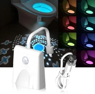 Productafbeelding van LED Toiletverlichting - 16 Kleuren, Bewegingssensor & Oplaadbaar