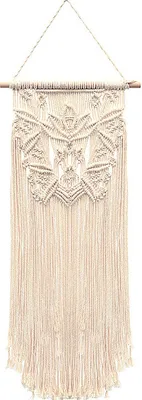 Image de Tenture murale en macramé, Petite tapisserie tissée, Décoration murale - Jolie pour la décoration boho à la maison, l'appartement, les décorations de fête?modèle 13, 35x65cm ?