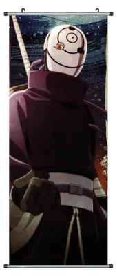 Obrázek produktu pro Velký svitkový obraz Naruto / Kakemono z látky | plakát 100x40cm | motiv: Obito Uchiha / Tobi