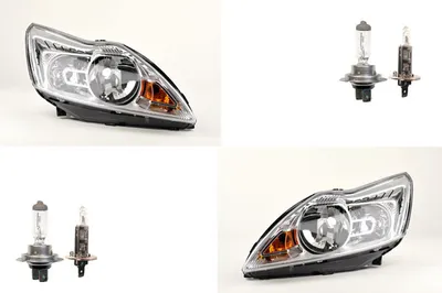 Produktbild von Johns, Scheinwerfer Halogen passend für Ford Focus 05 08-11 mit H7 H1 Satz Links Rechts 1679658 1568269 1521193 1734677 1744977 8M5113101AA 8M5113101A