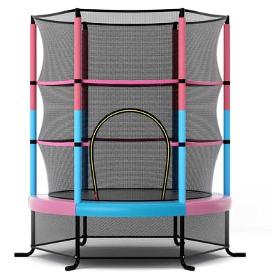 Image de Trampoline avec filet de sécurité pour enfants, diamètre 165 cm
