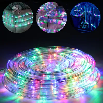 Produktbild von Bettizia LED Lichtschlauch Komplett Set mit Zubehör Lichterkette Beleuchtung Bunt 20 Meter LED für Drinnen/Draußen Weihnachten Beleuchtung Dekoration Lichterschlauch