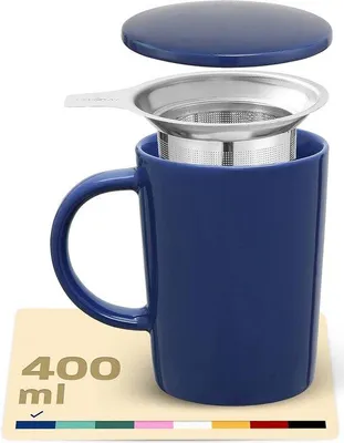 Obrázok produktu pre Keramický modrý čajový hrnček 400 ml