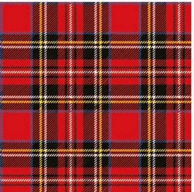 Produktbild von 20 kleine Cocktailservietten Scottish red - Schottisches Karo rot 25x25cm