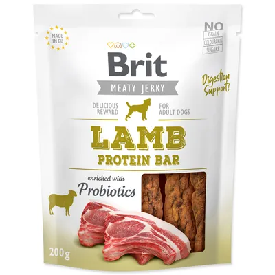 Obrázok produktu pre Maškrta pre psov Brit Care Jerky Lamb Protein Bar 200 g