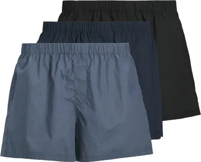 Image de JACK&JONES Boxers pour hommes, Lot de 3 - JACMILANO WOVEN BOXERS 3 PACK , Coton Bleu foncé L