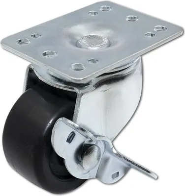 Produktbild von Qoltec Rollensatz mit Gewinde und Bremse für 19'' Rackschränke | 4 Stk.