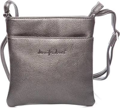 Produktbild von Jennifer Jones Damen Umhängetasche Klein Kunstleder Abendtasche Silber