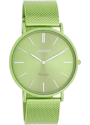 Image de Montre Oozoo verte en acier inoxydable Vintage Series Femmes Montre à quartz analogique UOC20330
