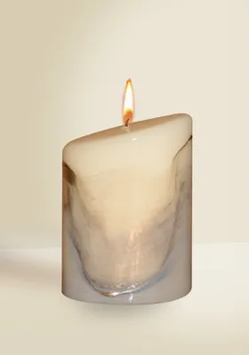 Produktbild von Designkerze Lotos Ovalkerze Elfenbein 130 x Ø 90 mm, 1 Stück