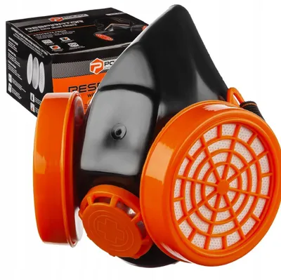 Zdjęcie produktu dla Respirator z 2 filtrami przeciwpyłowymi Maska Lakiernicza Półmaska Polax