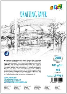Immagine prodotto di VICTORIA per disegni tecnici A4/200 fogli 180 g/m2