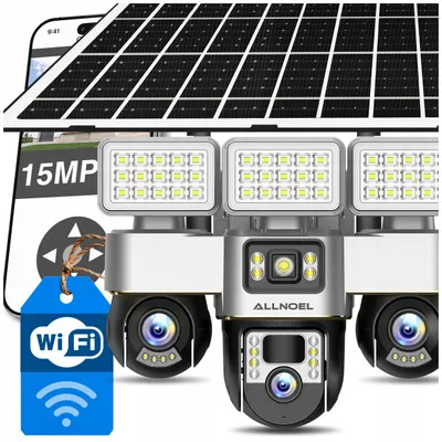 Obrázek produktu pro ALLNOEL VTS30A-W-F Venkovní otočná 4K kamera, 3 objektivy, WiFi
