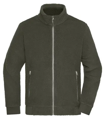Imagen del producto de Chaqueta polar uni para hombre/mujer James and Nicholson, modelo LT2407 (talla M), color verde oliva