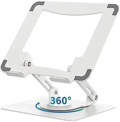 Image de Support pivotant pour ordinateur portable de bureau - Métallique, pivotant et pliable