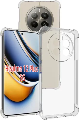 Immagine prodotto di Custodia per Realme 12+ paraurti trasparente in TPU morbido, custodia protettiva antiurto