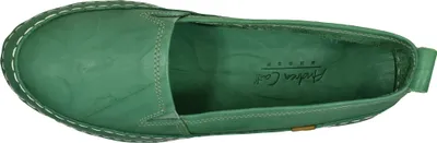 Produktbild von Andrea Conti Damen Slipper Leder Stretcheinsatz Doppelnaht lässig 0024819, Größe:39 EU, Farbe:Grün