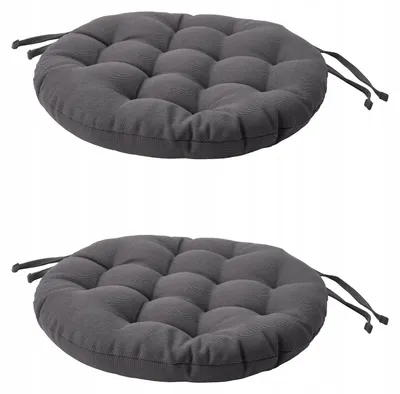Produktbild von IKEA VIPPART Stuhlkissen dunkelgrau rund 38 cm