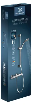 Immagine prodotto di Ideal Standard Ceratherm T25 Combiné de douche avec thermostat de douche, hauteur 600mm, chrome, A7203AA, A7203AA