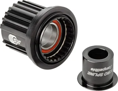 Shimano Micro Spline Kassettenaufnahme, Material: Aluminium, Ausführung: Light mit Standard-Lagern, mit Endkappe, passend u. a. für 240s/350 Naben