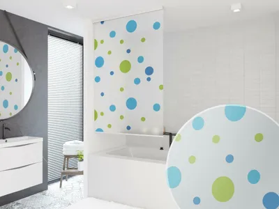 Immagine prodotto di RULLO DOCCIA A MEZZO CASSETTO 7 LARGHEZZE PER SCEGLIERE LA TENDA DOCCIA BIANCO GRIGIO VERDE BLU (180, Sylt)