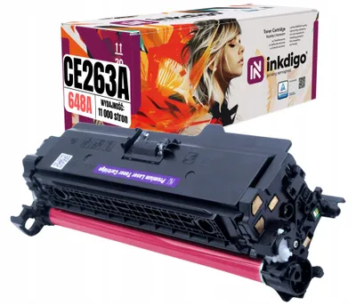 Produktbild von Inkdigo Toner CE263A für HP Color LaserJet Enterprise CP4025DN, CP4025N, CP4525dn, CP4525n – Magenta, 11000 Seiten,