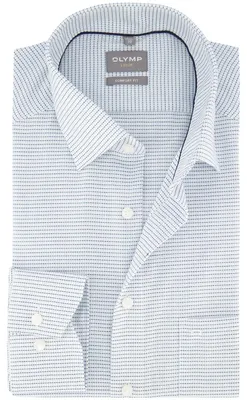 Produktbild von Hemd weiß blau kariert OLYMP Comfort Fit