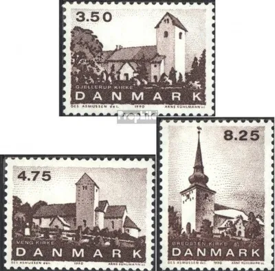 Produktbild von Briefmarken Dänemark 1990 Mi 986-988 (kompl.Ausg.) postfrisch Dorfkirchen