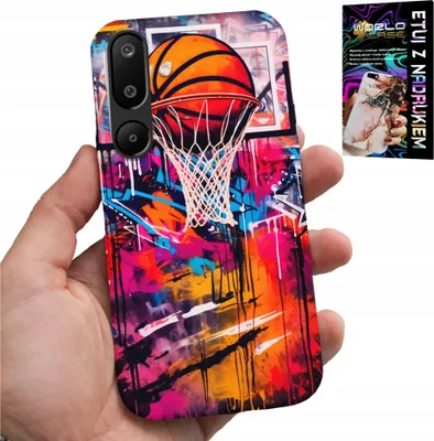 Image de Étui pour Samsung Galaxy M16 5G - Motif : Basket-ball NBA, graffiti urbains, thème fan