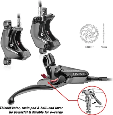 Image de Tectro HD-E745 E-Cargo Aigura Right Kit de freinage hydraulique avec splitter