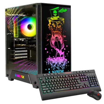 Produktbild von GAMEMAX Gaming-PC Rockstar 8201 AMD Ryzen 7 5700X 32GB RAM 1TB SSD RX 9070 Windows 11