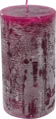 Produktbild von Stumpenkerze durchgefärbt beere 15 x Ø 8 cm