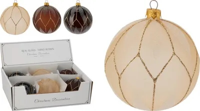 Imagen del producto de Adorno navideño de cristal, decorado, 10 cm, 1 unidad