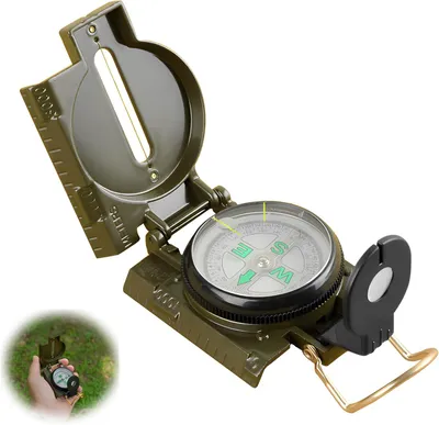 Produktbild von Militärkompass, wasserdicht, fluoreszierende Markierungen, präzise Azimutanzeige, für Survival
