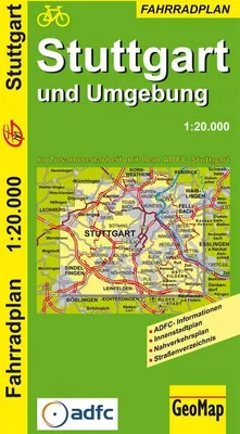 Immagine prodotto di Mappa ciclabile di Stoccarda 1 : 20 000