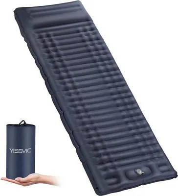 Produktbild von Famanu Campingmatte selbstaufblasend mit Fußpumpe - Türkis