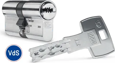 Produktbild von DOM iX TwinStar Doppelzylinder 40,5/50,5mm mit 6 Schlüssel, modulare Bauweise, VdS BZ+ , mit N+G