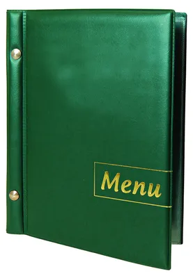 Produktbild von 1x Speisekarte (PVC) "Menu" dunkelgrün 8 Seiten A5