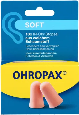 Produktbild von OHROPAX Soft Schaumstoff In-Ohr Stöpsel, 10 St. Ohrstöpsel