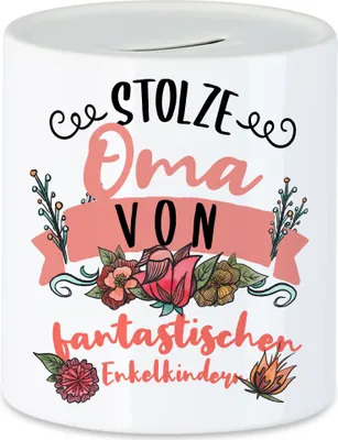 Produktbild von Stolze Oma von fantastischen Enkelkindern Spardose Lustig Mutter Muttertag Spruch Geschenk Omi Großmutter