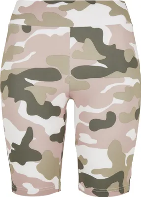 Obrázok produktu pre Urban Classics TB3423 | Dámske cyklistické šortky s vysokým pásom Camo Tech XS až 5XL - Farba: duskrose camo - Veľkosť: XXL
