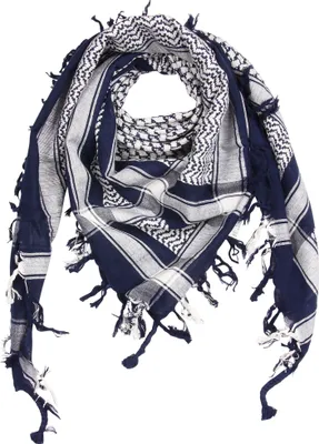 Produktbild von Palituch - blau-navy - weiß - Kufiya PLO Tuch