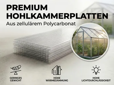Obrázok produktu pre PD Media dutá doska 4 mm, priehľadná – 69,5 x 120 cm, prémiová polykarbonátová doska s dvojitým rebrom